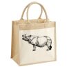 Cotton Pocket Jute Midi Tote Thumbnail