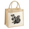 Cotton Pocket Jute Midi Tote Thumbnail