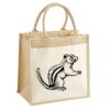 Cotton Pocket Jute Midi Tote Thumbnail