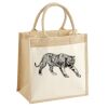 Cotton Pocket Jute Midi Tote Thumbnail