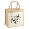 Cotton Pocket Jute Midi Tote Thumbnail