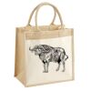 Cotton Pocket Jute Midi Tote Thumbnail