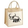 Cotton Pocket Jute Midi Tote Thumbnail