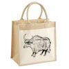 Cotton Pocket Jute Midi Tote Thumbnail