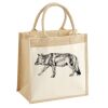 Cotton Pocket Jute Midi Tote Thumbnail