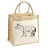 Cotton Pocket Jute Midi Tote Thumbnail