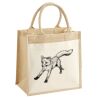 Cotton Pocket Jute Midi Tote Thumbnail
