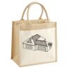 Cotton Pocket Jute Midi Tote Thumbnail