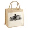 Cotton Pocket Jute Midi Tote Thumbnail
