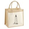 Cotton Pocket Jute Midi Tote Thumbnail