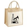Cotton Pocket Jute Midi Tote Thumbnail