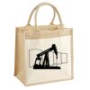 Cotton Pocket Jute Midi Tote Thumbnail