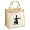 Cotton Pocket Jute Midi Tote Thumbnail