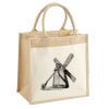 Cotton Pocket Jute Midi Tote Thumbnail