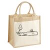 Cotton Pocket Jute Midi Tote Thumbnail
