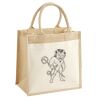 Cotton Pocket Jute Midi Tote Thumbnail