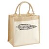 Cotton Pocket Jute Midi Tote Thumbnail