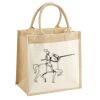Cotton Pocket Jute Midi Tote Thumbnail