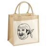 Cotton Pocket Jute Midi Tote Thumbnail