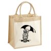 Cotton Pocket Jute Midi Tote Thumbnail
