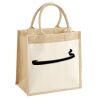Cotton Pocket Jute Midi Tote Thumbnail