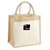 Cotton Pocket Jute Midi Tote Thumbnail