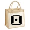 Cotton Pocket Jute Midi Tote Thumbnail