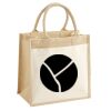 Cotton Pocket Jute Midi Tote Thumbnail