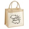 Cotton Pocket Jute Midi Tote Thumbnail