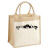 Cotton Pocket Jute Midi Tote Thumbnail