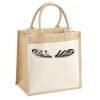 Cotton Pocket Jute Midi Tote Thumbnail