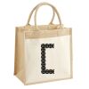 Cotton Pocket Jute Midi Tote Thumbnail