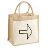 Cotton Pocket Jute Midi Tote Thumbnail
