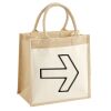 Cotton Pocket Jute Midi Tote Thumbnail