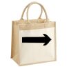 Cotton Pocket Jute Midi Tote Thumbnail
