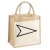 Cotton Pocket Jute Midi Tote Thumbnail