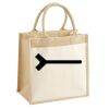 Cotton Pocket Jute Midi Tote Thumbnail