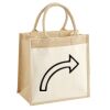 Cotton Pocket Jute Midi Tote Thumbnail