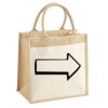 Cotton Pocket Jute Midi Tote Thumbnail
