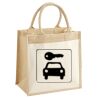Cotton Pocket Jute Midi Tote Thumbnail