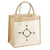 Cotton Pocket Jute Midi Tote Thumbnail