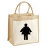 Cotton Pocket Jute Midi Tote Thumbnail