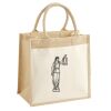 Cotton Pocket Jute Midi Tote Thumbnail