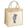 Cotton Pocket Jute Midi Tote Thumbnail