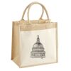 Cotton Pocket Jute Midi Tote Thumbnail