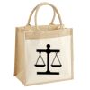 Cotton Pocket Jute Midi Tote Thumbnail