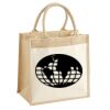 Cotton Pocket Jute Midi Tote Thumbnail