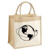 Cotton Pocket Jute Midi Tote Thumbnail