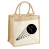 Cotton Pocket Jute Midi Tote Thumbnail