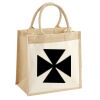 Cotton Pocket Jute Midi Tote Thumbnail